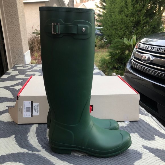 NWT Hunter women’s original tall green rain boots size 9 - Picture 4 of 6
